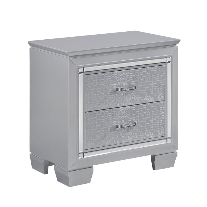 Allura Nightstand in Silver