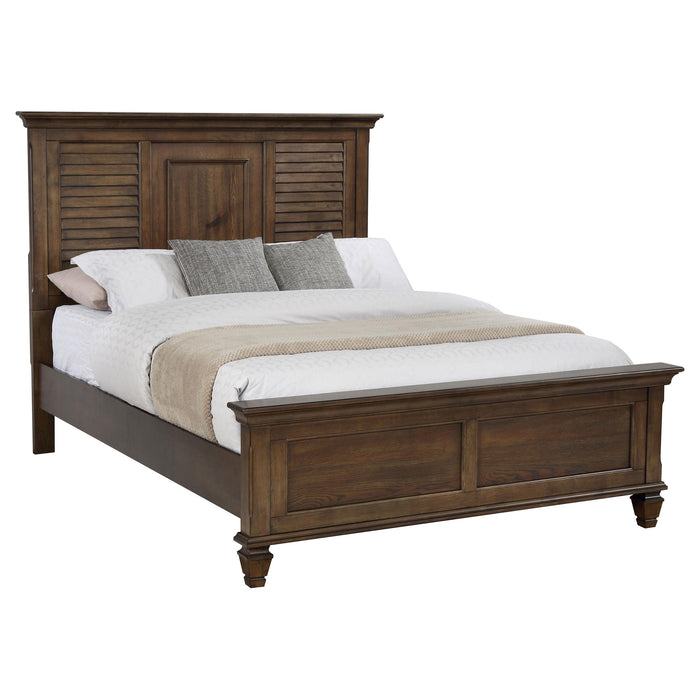 Franco Eastern King & Queen Panel Bed Antique White & Oak
