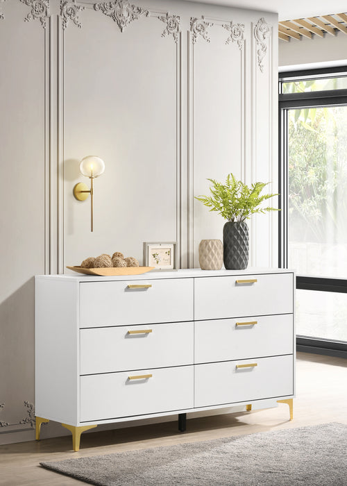 Kendall 6-Drawer Dresser in White