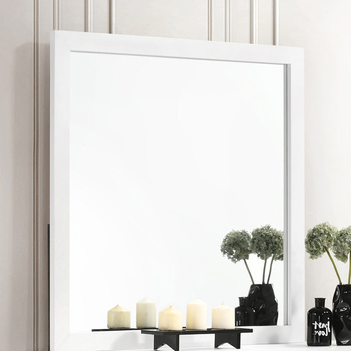 Kendall Square Dresser Mirror in White