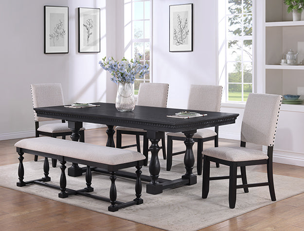 REGENT SIDE CHAIR CHARCOAL BLACK