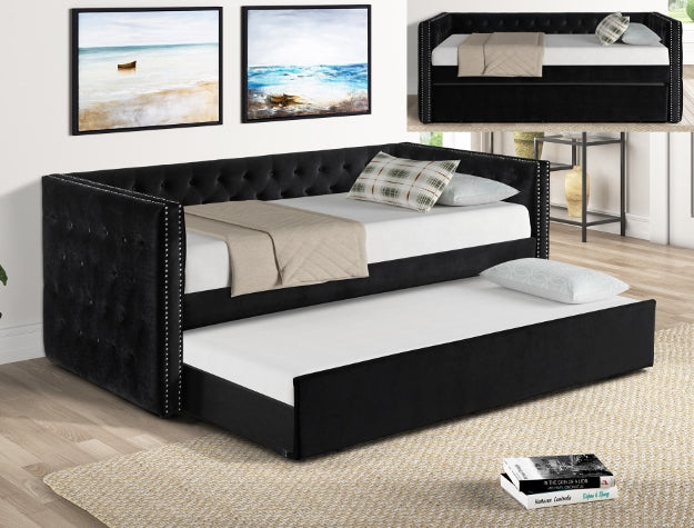 TRINA BLACK DAYBED ARM(L&R) SLATS