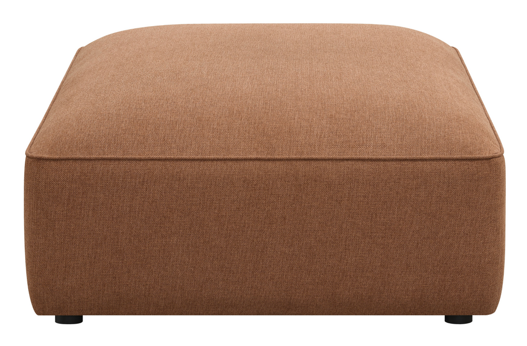 Jennifer Upholstered Ottoman Terracotta