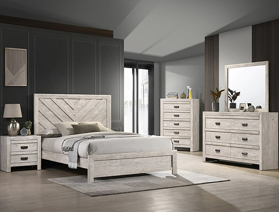Crown Mark Furniture Valor King Panel Bed in Gray B9330-K