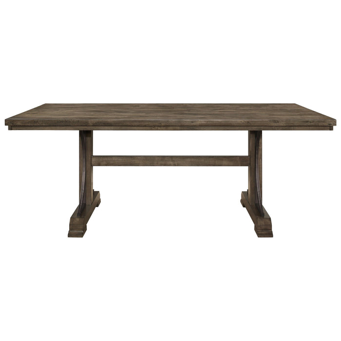 Crown Mark Quincy Rectangular Dining Table in Light Brown