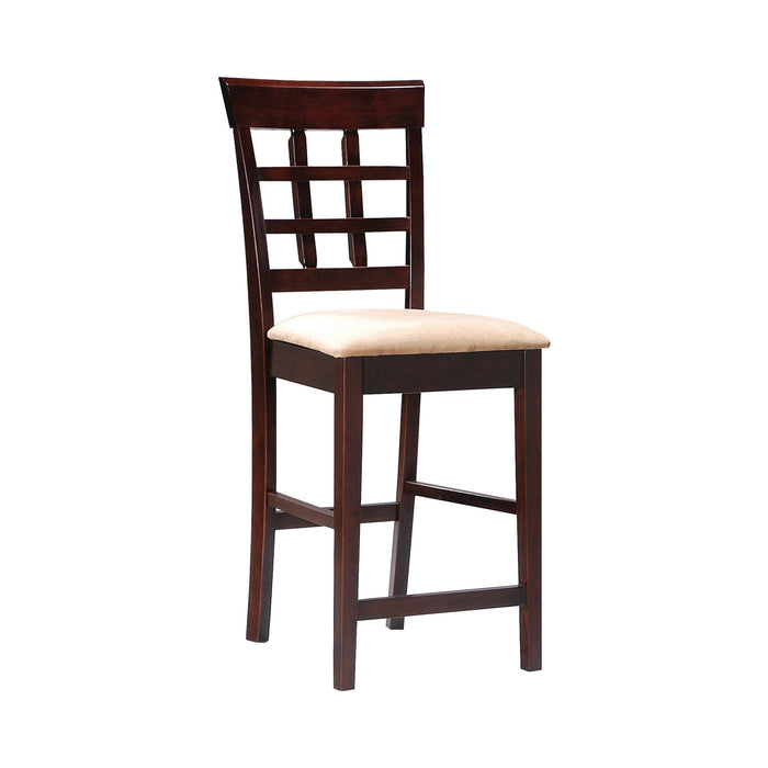Clanton Upholstered Counter Height Stools Cappuccino And Tan (Set Of 2)