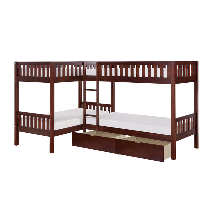 Rowe Corner Bunkbed w/ Storage Boxes