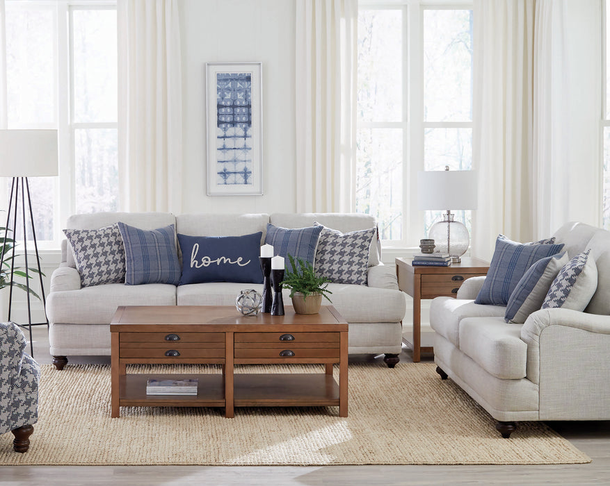Glenn Living Room Set in Blue