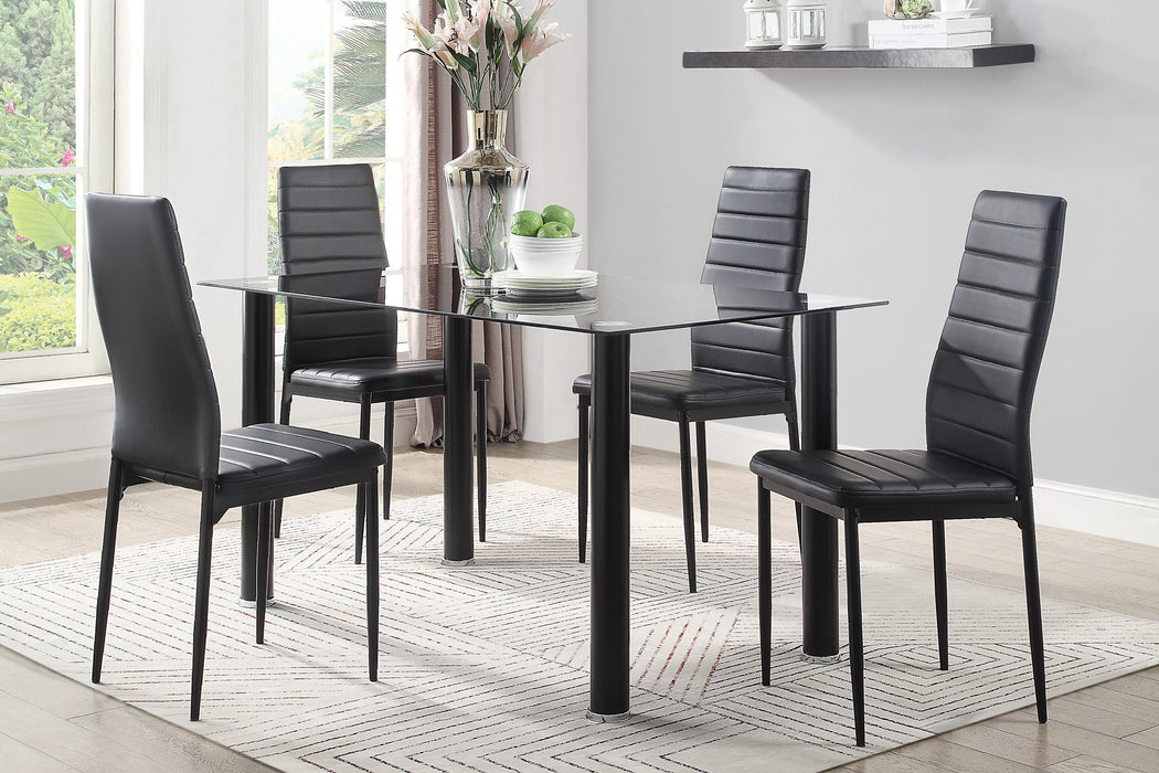 Florian Dining Set in Black