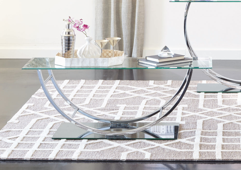 Danville U-Shaped Coffee Table Chrome