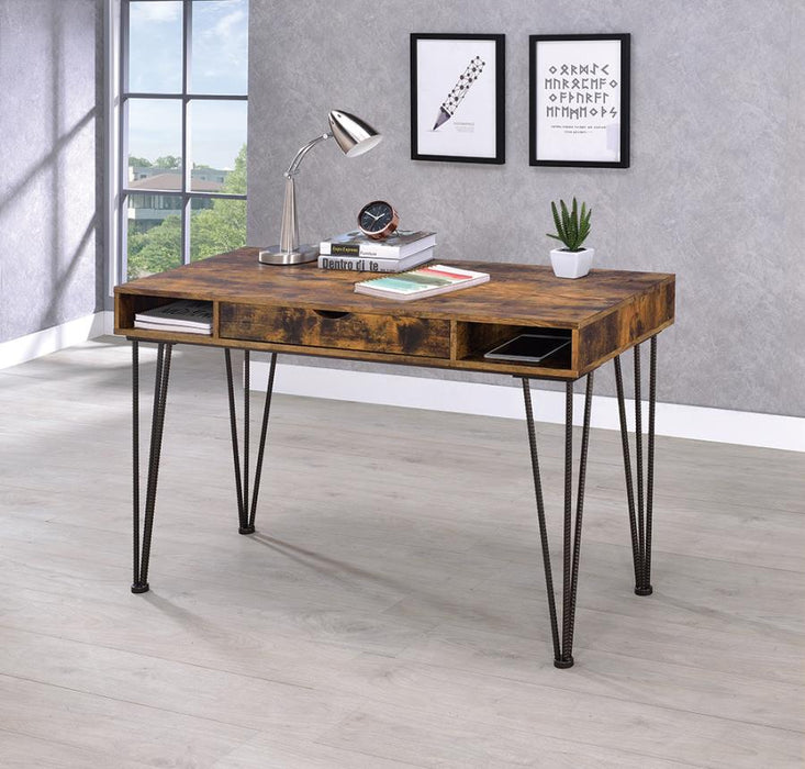Olvera Writing Desk Antique in Antique Nutmeg and Dark Bronze