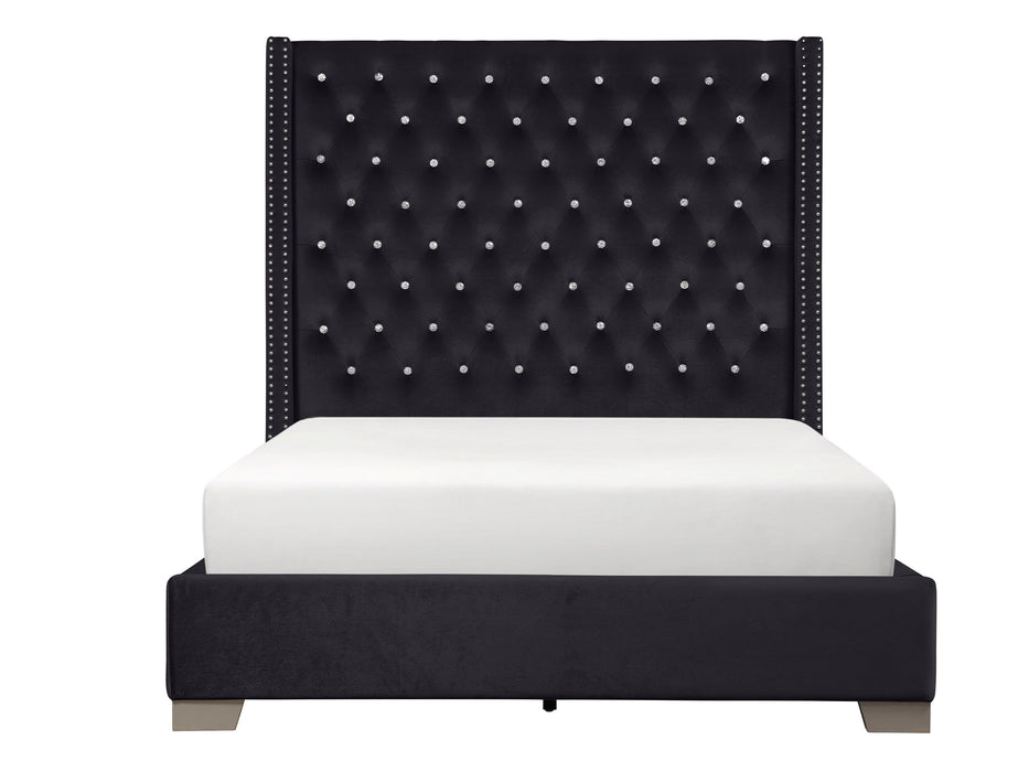 Crystal Bed Frame in Black