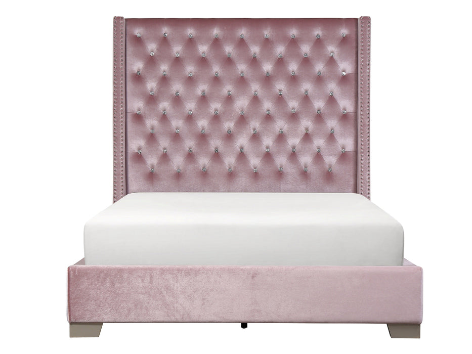 Crystal Bed Frame in Pink