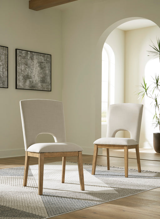 Dakmore Linen Dining Side Chairs (Set of 2)