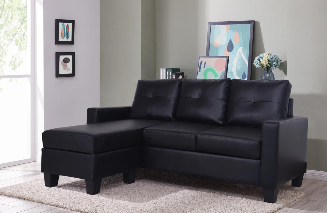 Maxwell PU Reversible Sectional in Black