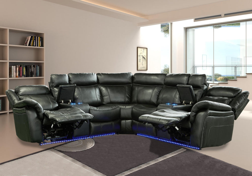 Falcon LED Power Reclining Sectional