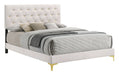 Kendall Tufted Upholstered Panel Bed in White