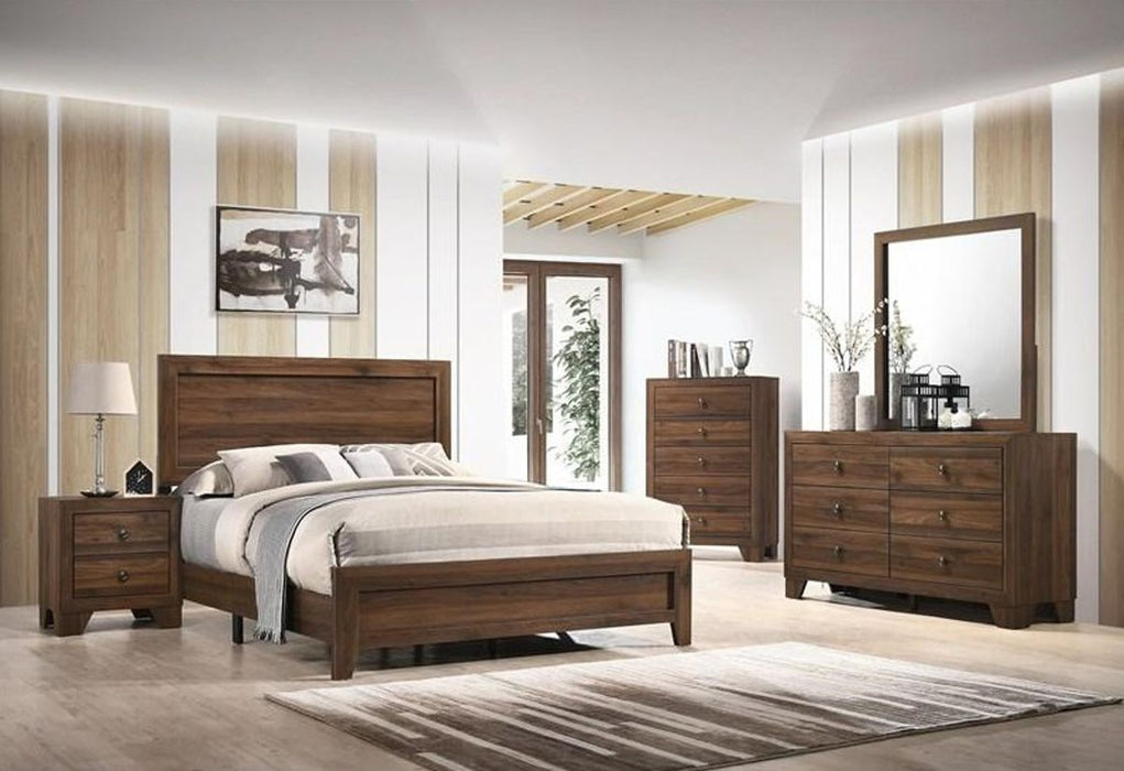Crown Mark Millie Twin Panel Bed in Brown Cherry B9250-T-BED