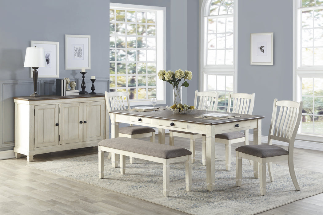 Grandby 6-Piece Dining Set in White