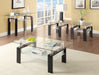 Dyer Tempered Glass Coffee Table With Shelf Black