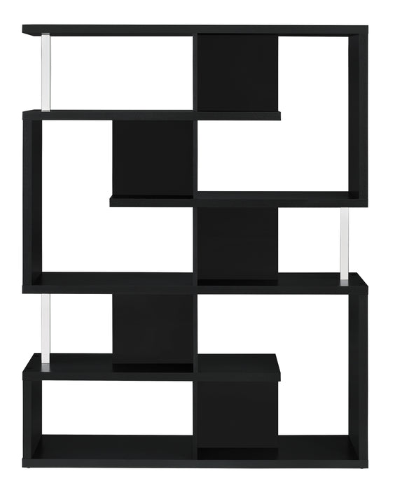 Hoover 5-Tier Bookcase Black And Chrome