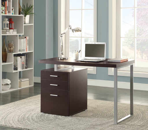 Brennan 3-Drawer Office Desk Cappuccino