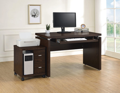 Russell Computer Desk With Keyboard Tray Medium Oak