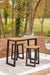 Town Wood Outdoor Counter Table Set (Set of 3)