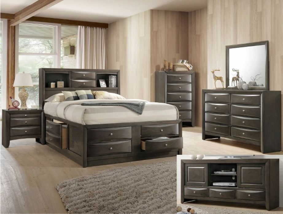 Crown Mark Emily Mirror in Grey