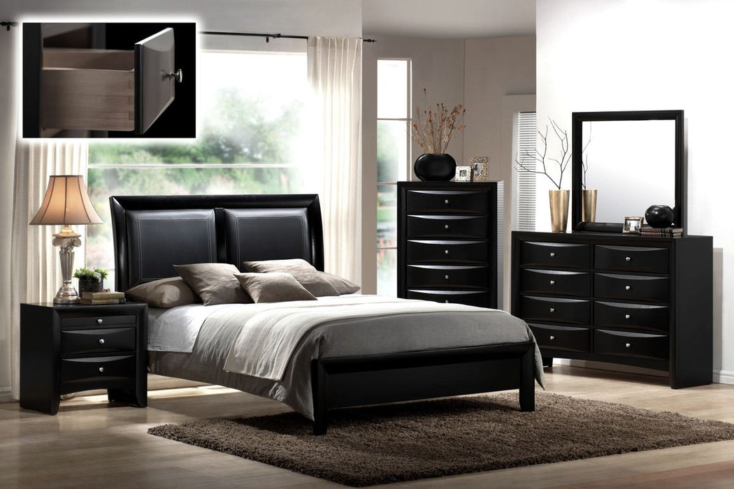 Crown Mark Furniture Emily Dresser Mirror in Black