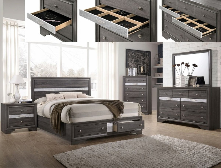 Crown Mark Regata Mirror in Grey