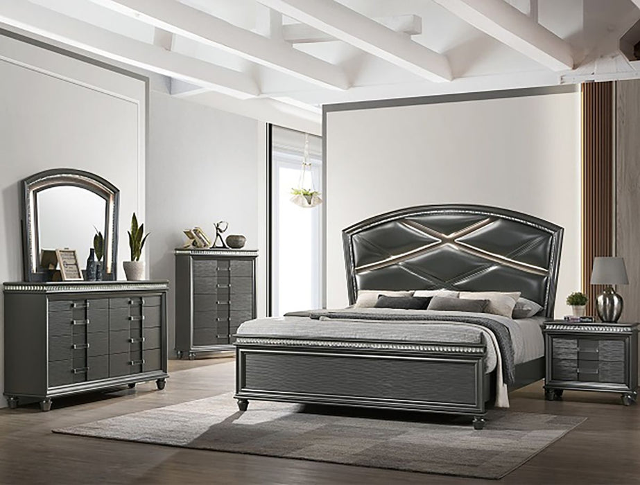 Crown Mark Furniture Adira 8 Drawer Dresser in Silver