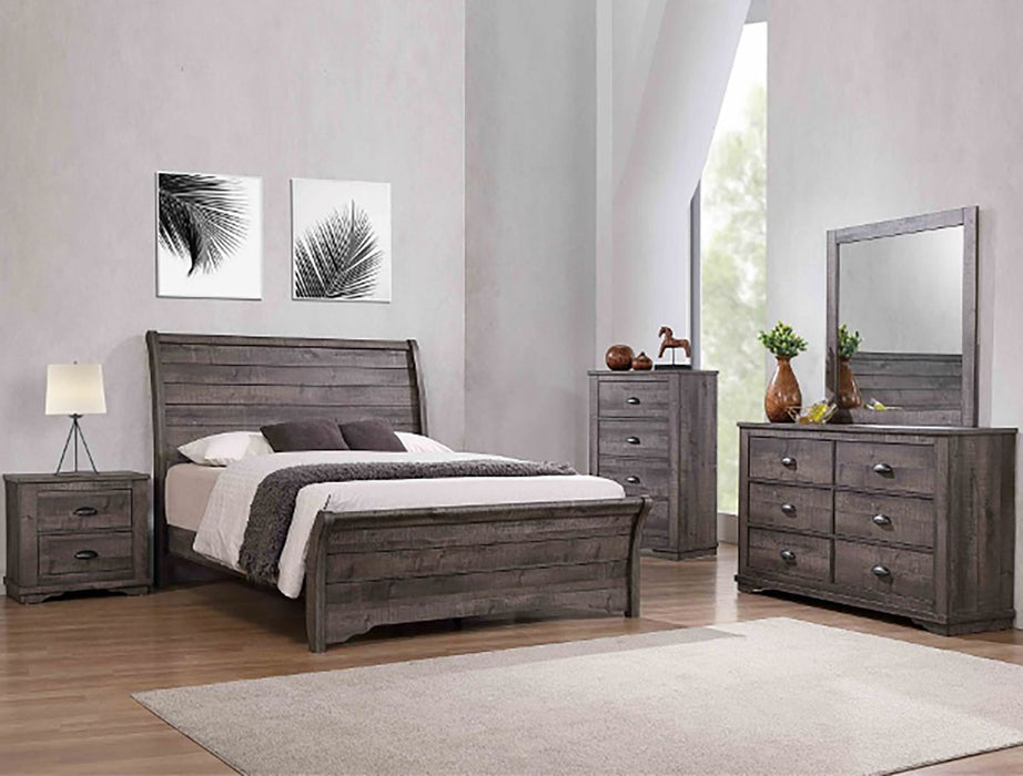 Crown Mark Furniture Coralee Dresser Mirror in Gray