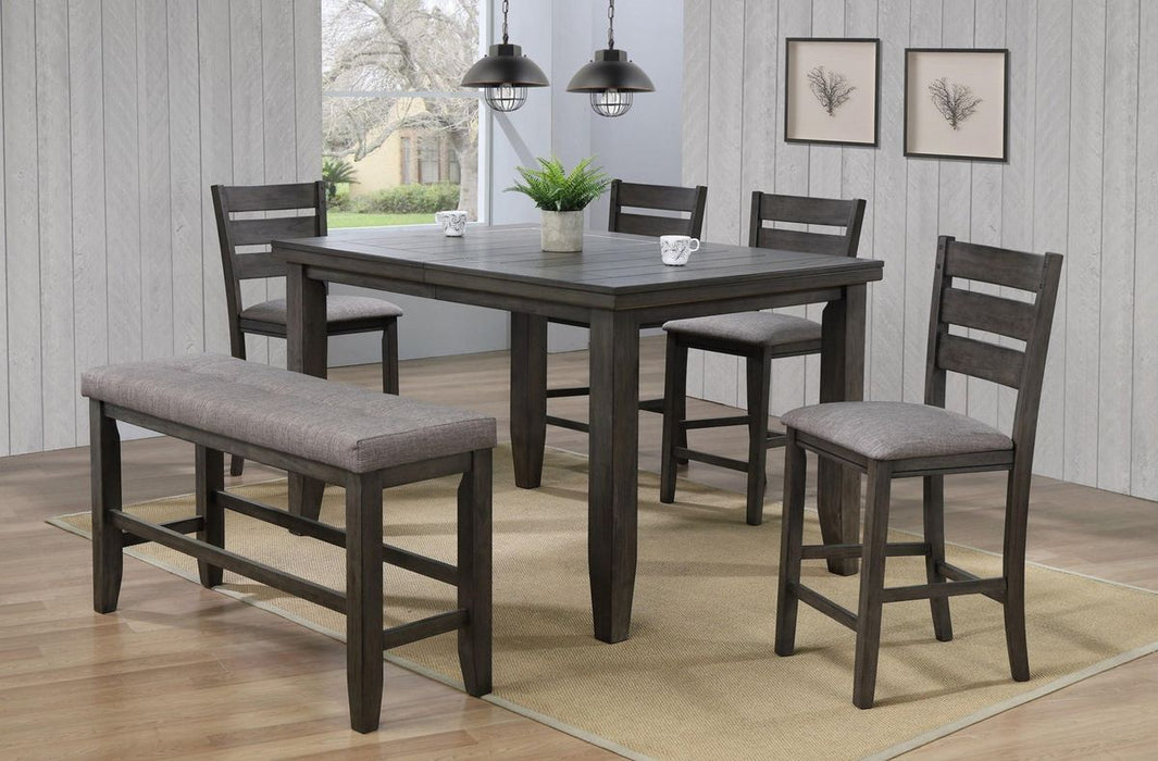 Crown Mark Bardstown Counter Height Chair (Set of 2) in Gray 2752GY-S-24