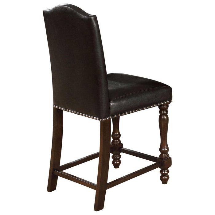 Crown Mark Langley Counter Height Chair (Set of 2) in Dark Brown 2766S-24-ESP