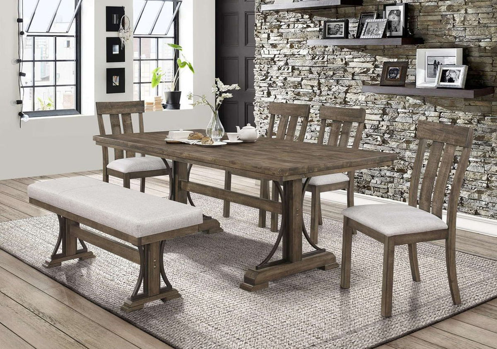 Crown Mark Quincy Rectangular Dining Table in Light Brown 2131T-4079