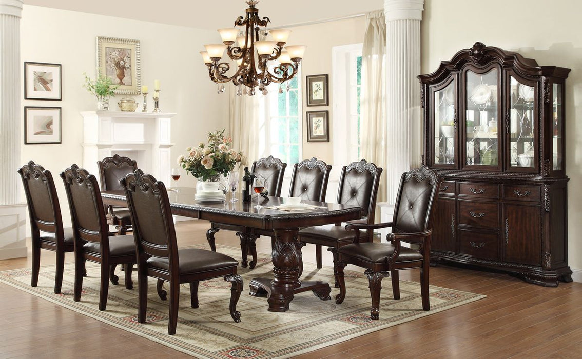 Crown Mark Kiera Dining Arm Chair in Warm Brown (Set of 2) 2150A