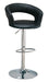 Black leatherette adjustable bar stool.