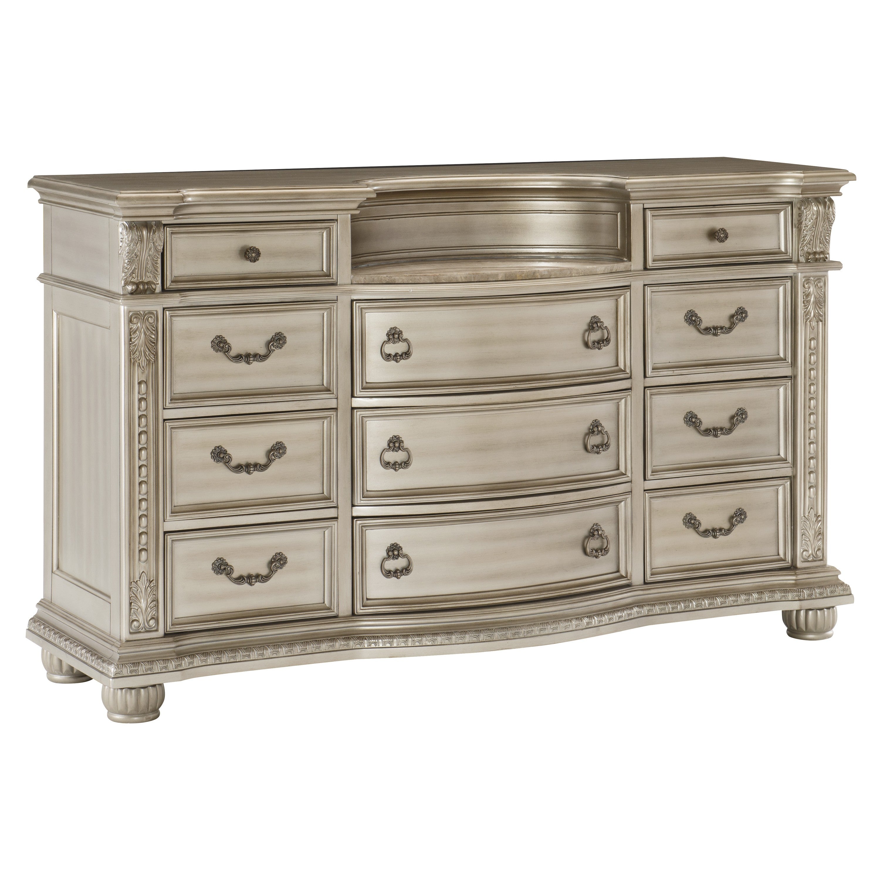 Cavalier Dresser in Gold & Silver