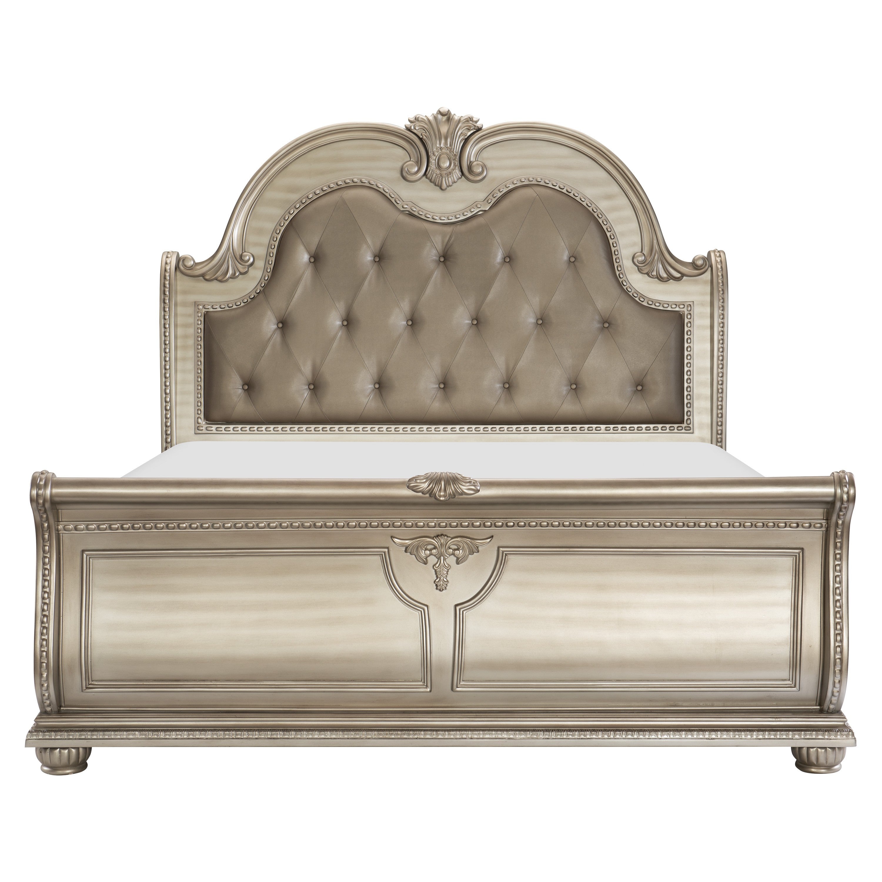 Cavalier Bed Frame in Gold & Silver