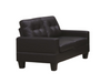 Maxwell PU Leather Sofa and Loveseat Set in Black