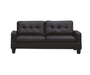 Maxwell PU Leather Sofa and Loveseat Set in Black