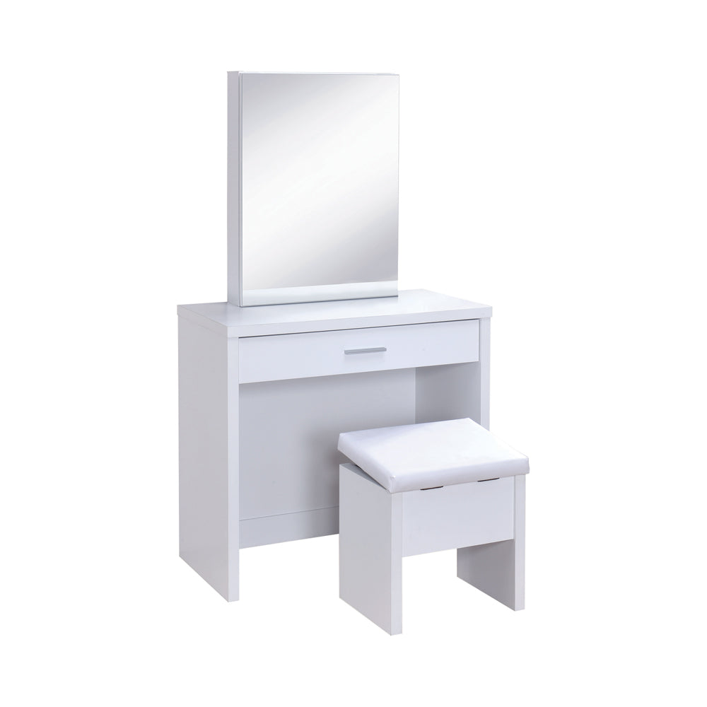 Colton in White Vanity Set (Stool Included)