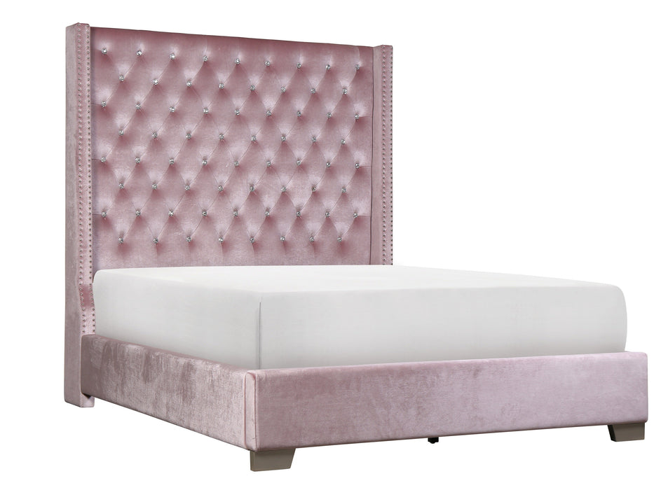 Crystal Bed Frame in Pink