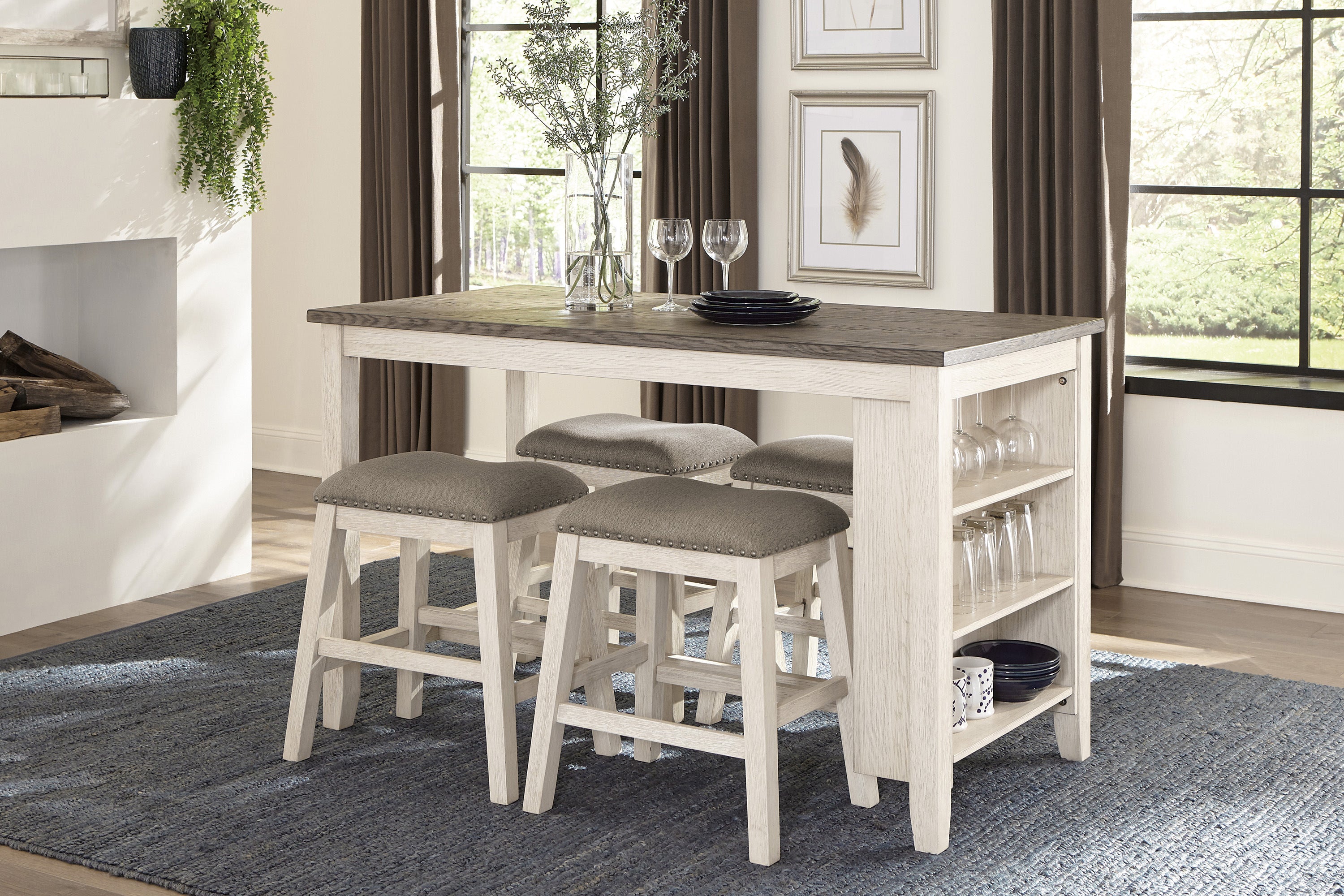 Timbre Dining Set in White