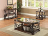 Laney End Table Deep Merlot And Clear Set