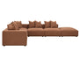 Jennifer 6-Piece Upholstered Modular Sectional Terracotta