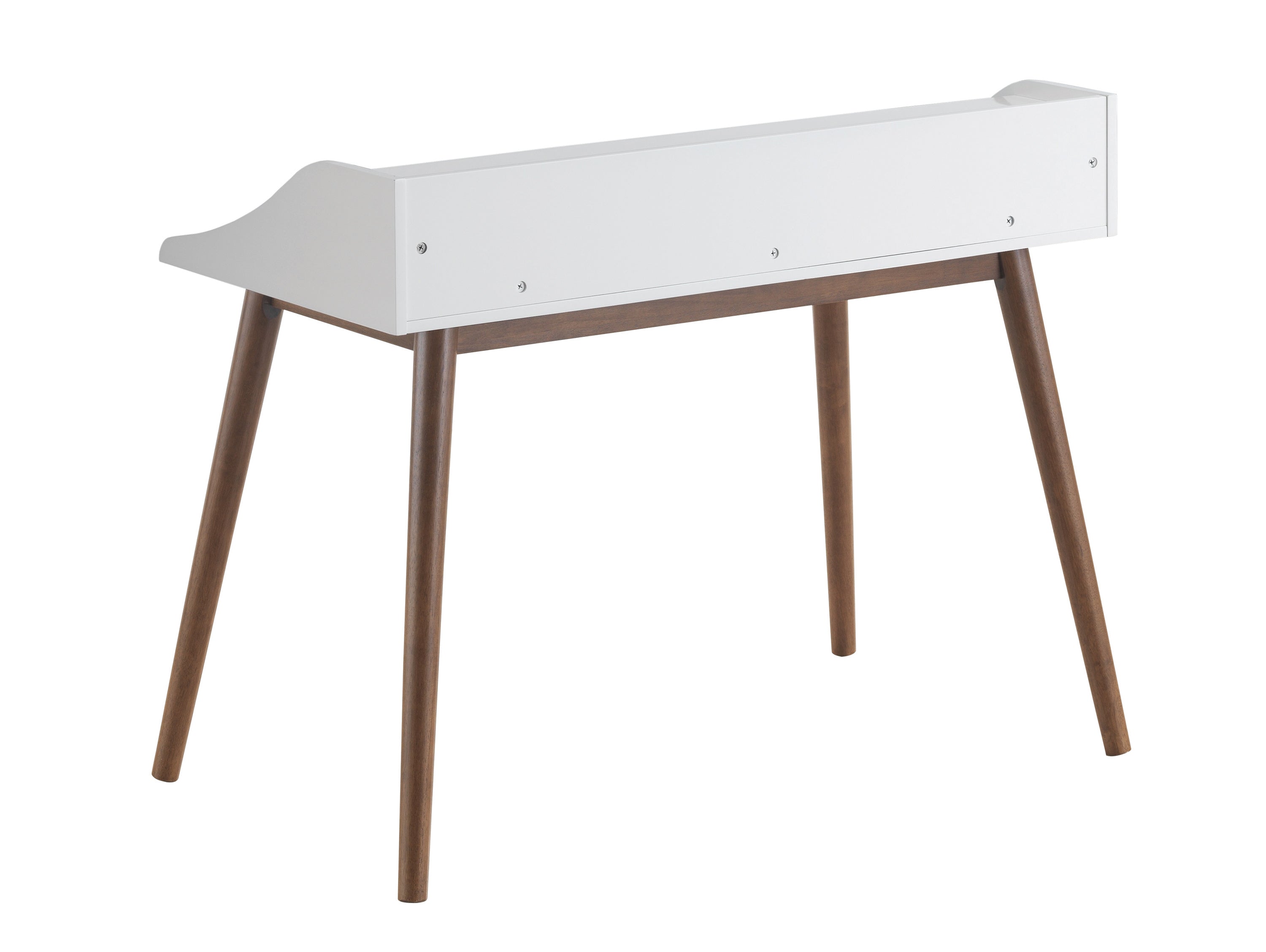 Percy Writing Desk in White and Walnut