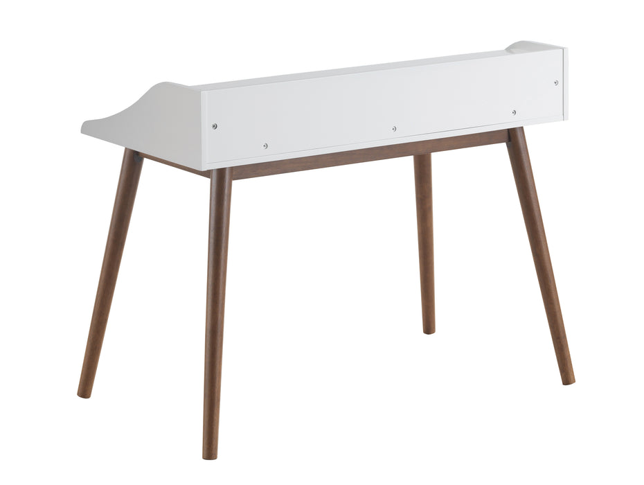 Percy Writing Desk in White and Walnut