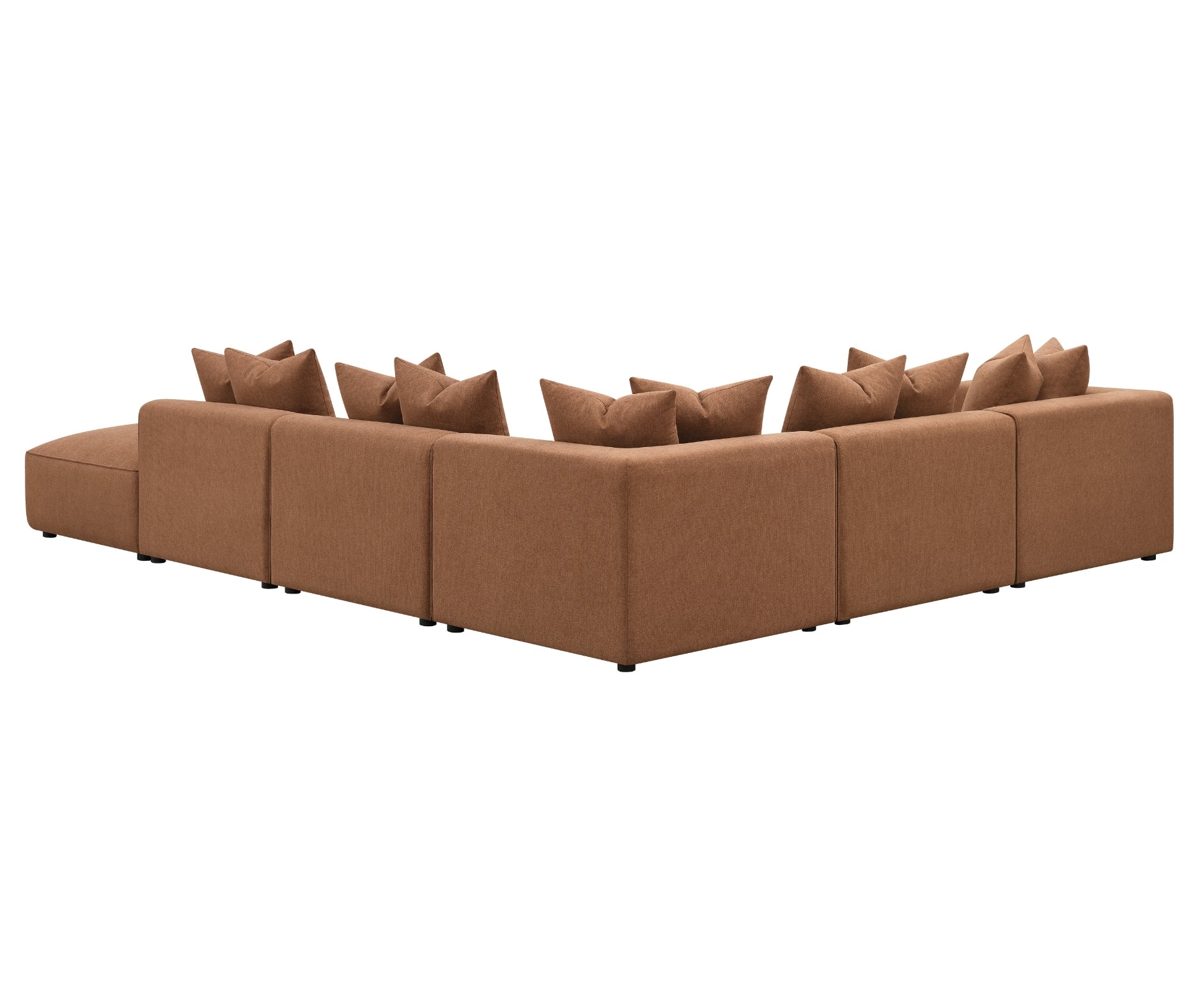 Jennifer 6-Piece Upholstered Modular Sectional Terracotta